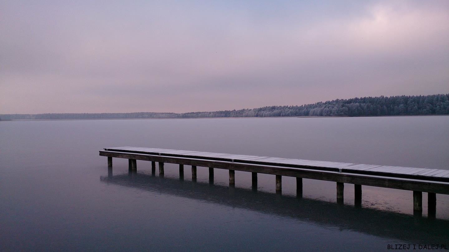 Augustów; jezioro Necko; Augustów zimą